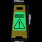 Glow In The Dark - Yellow A-Frame - Caution