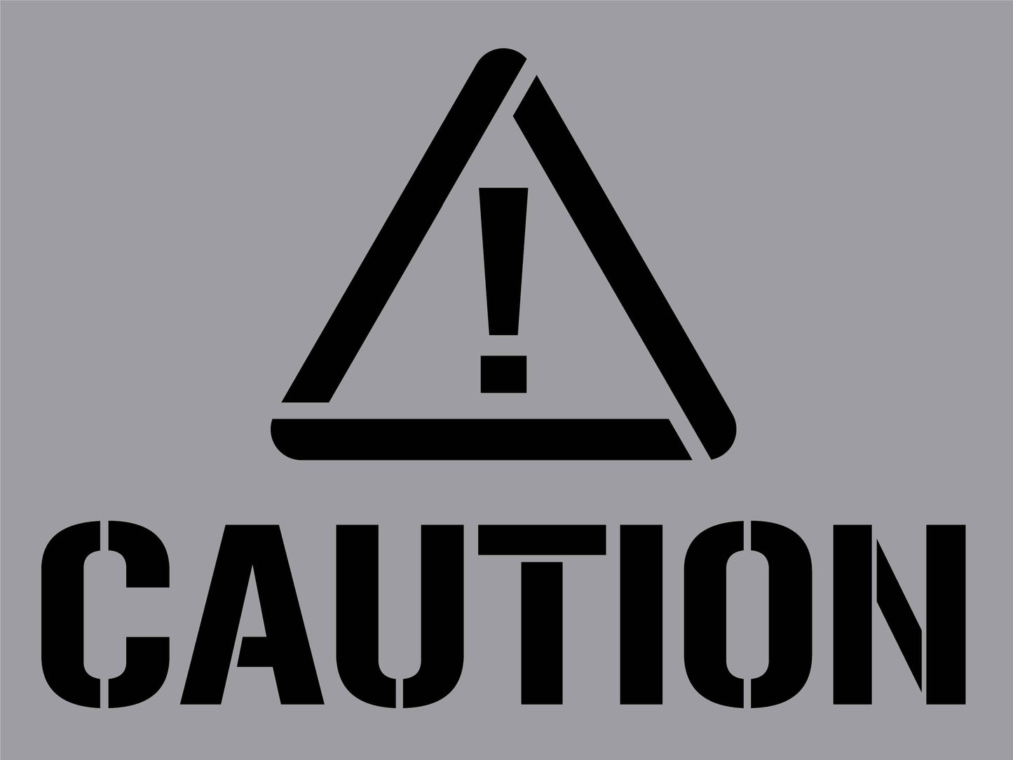 Caution - Aluminium Composite Stencil