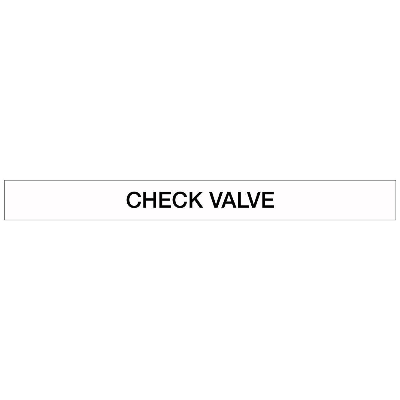 Pool/Spa - Check Valve - Pipe Marker Sticker