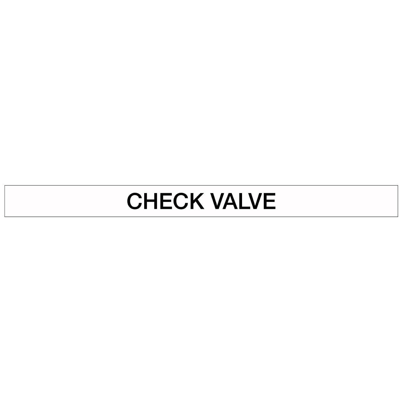 Pool/Spa - Check Valve - Pipe Marker Sticker