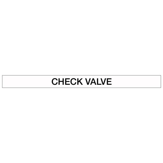 Pool/Spa - Check Valve - Pipe Marker Sticker