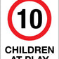 Children At Play 10km Speed Limit Wheelie Bin Stickers