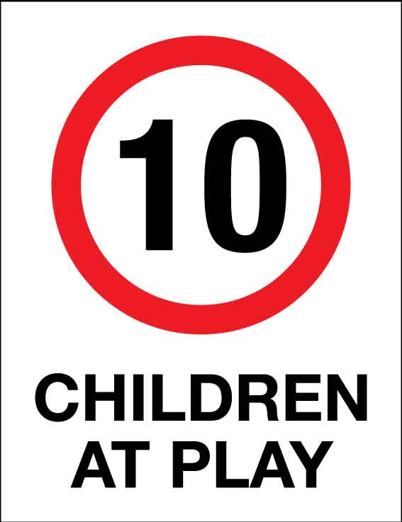 Children At Play 10km Speed Limit Wheelie Bin Stickers