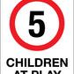 Children At Play 5km Speed Limit Wheelie Bin Stickers