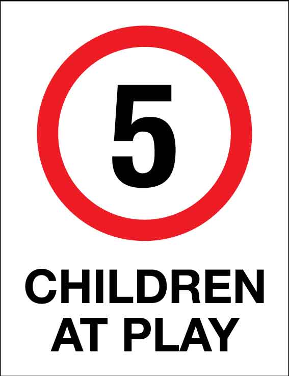 Children At Play 5km Speed Limit Wheelie Bin Stickers