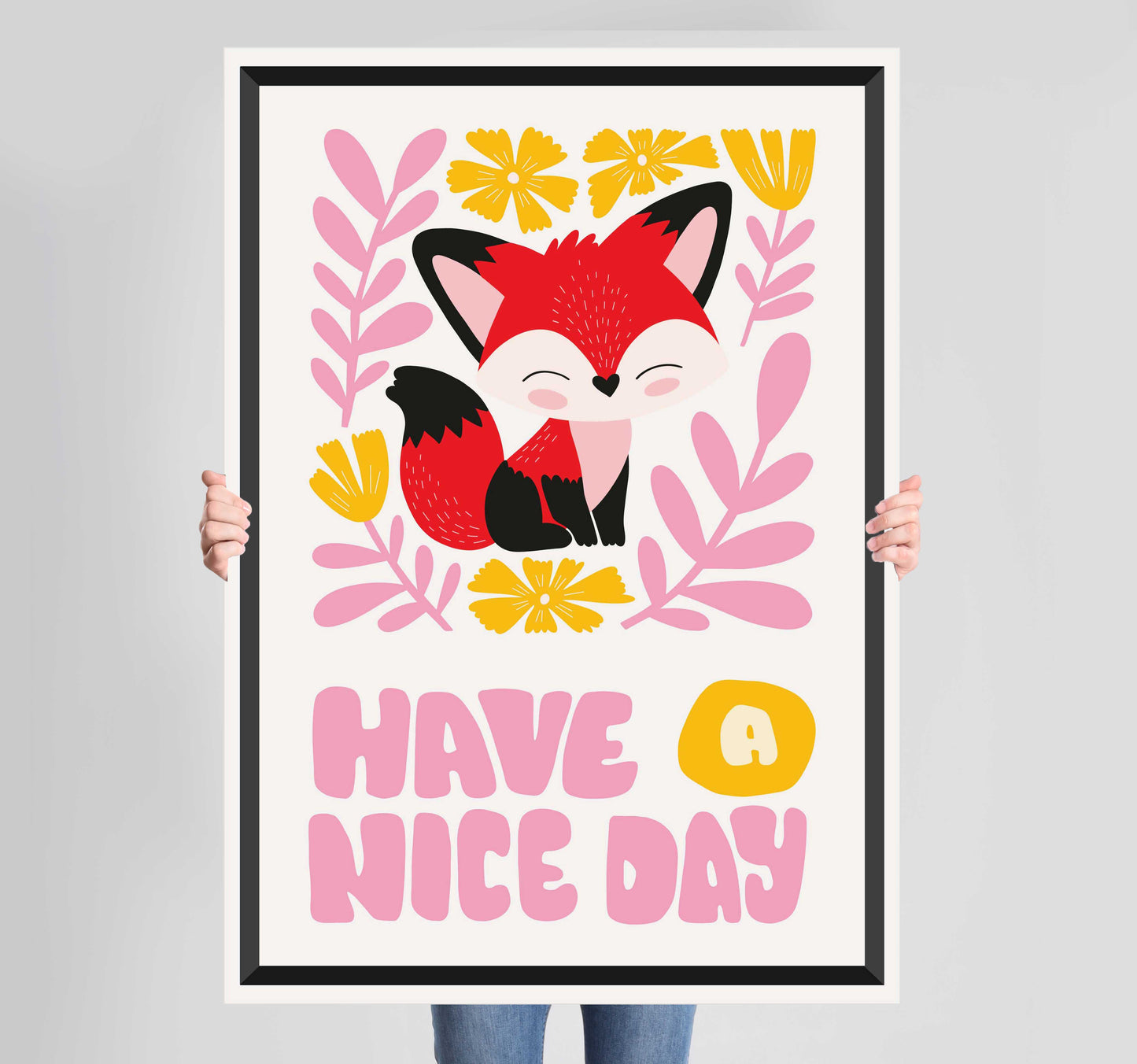 Children's Bedroom Nice Day Fox Poster Wall Art Prints