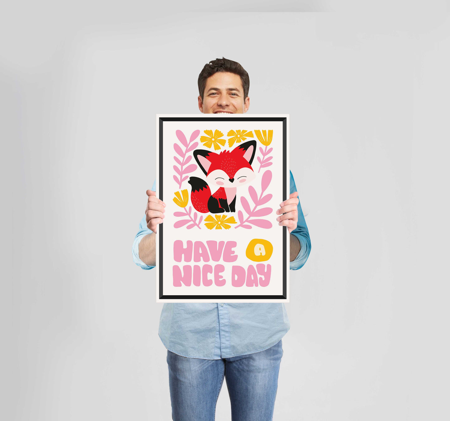 Children's Bedroom Nice Day Fox Poster Wall Art Prints