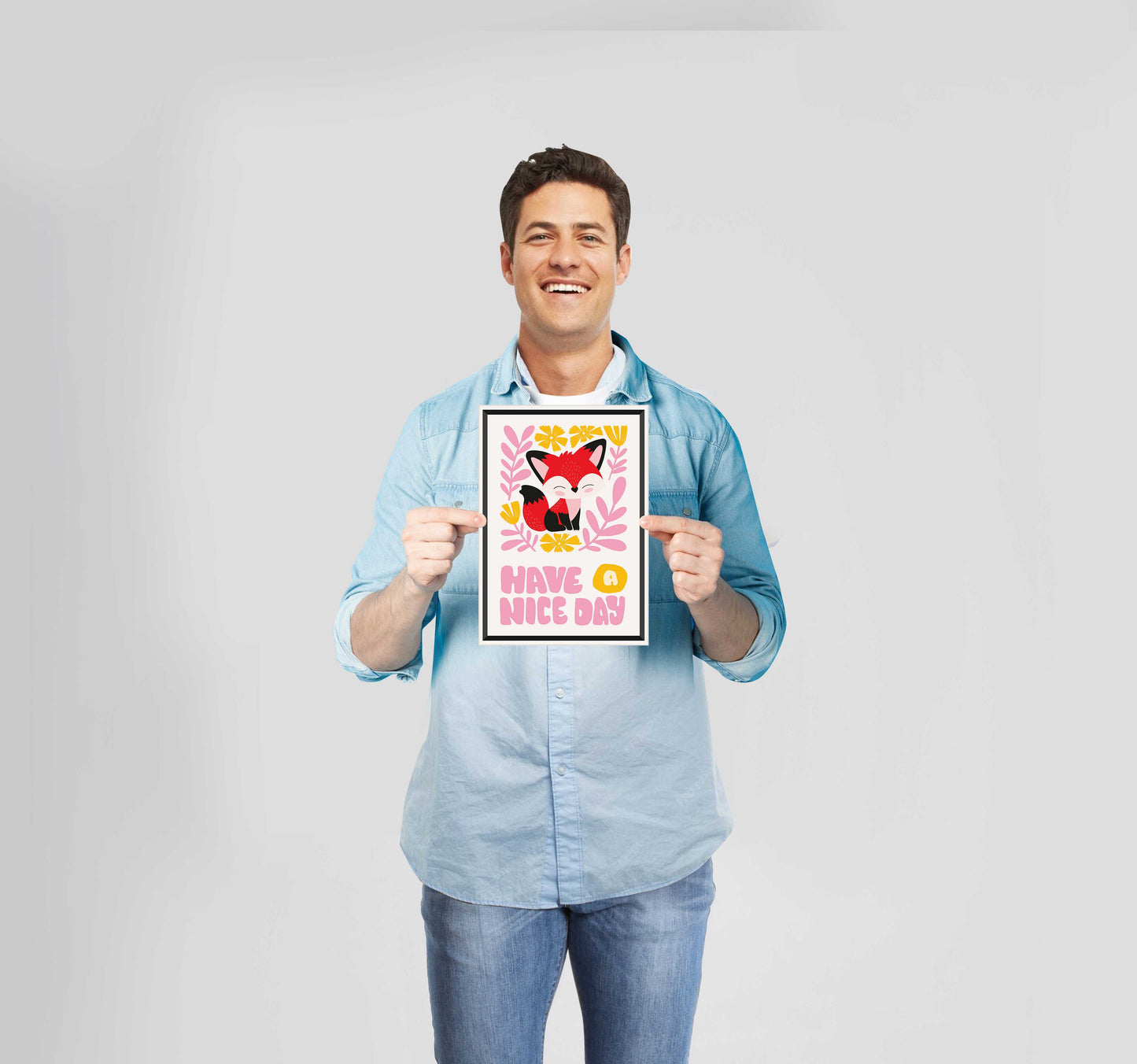 Children's Bedroom Nice Day Fox Poster Wall Art Prints