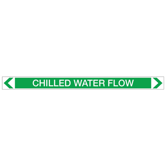 Water - Chilled Water Flow - Pipe Marker Sticker