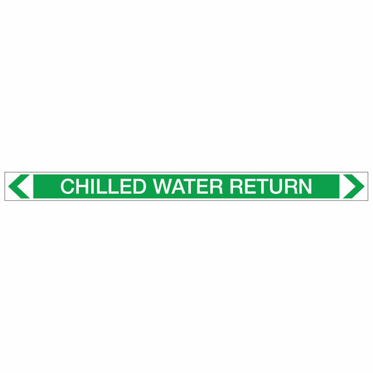 Water - Chilled Water Return - Pipe Marker Sticker