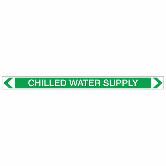 Water - Chilled Water Supply - Pipe Marker Sticker