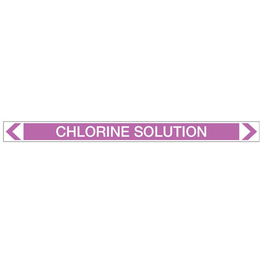 Alkalis / Acids - Chlorine Solution - Pipe Marker Sticker