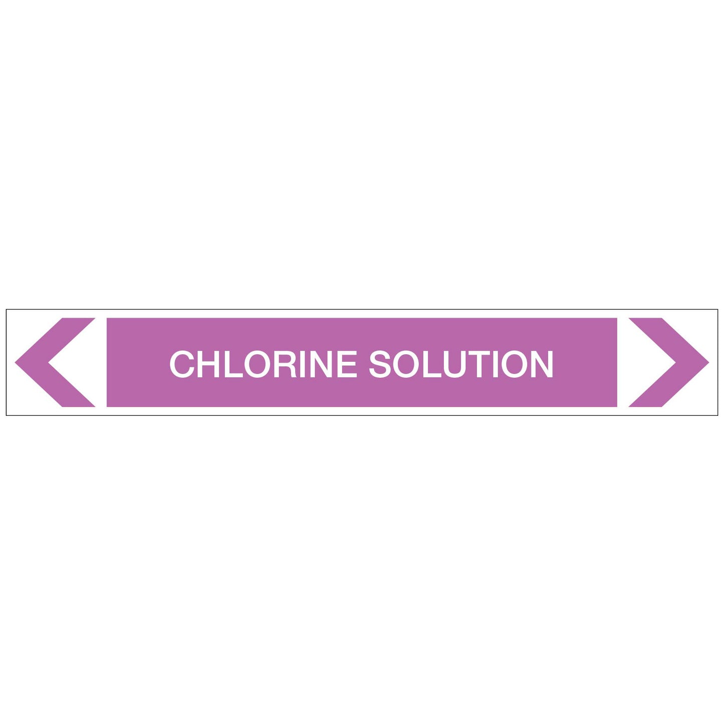 Alkalis / Acids - Chlorine Solution - Pipe Marker Sticker