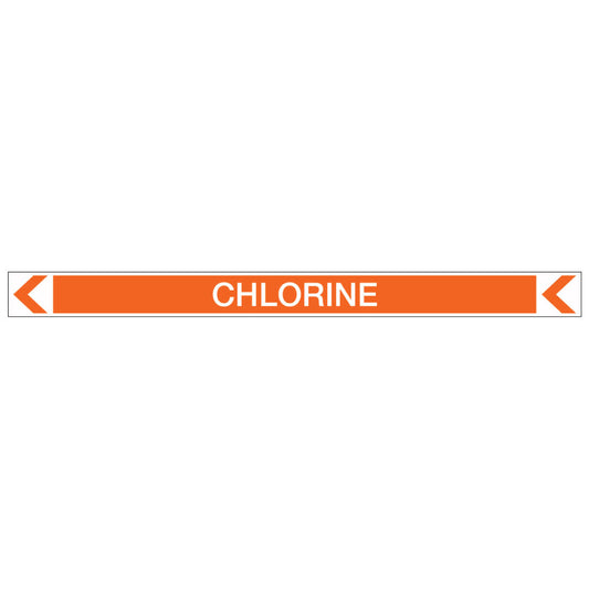 Pool/Spa - Chlorine (Left) - Pipe Marker Sticker