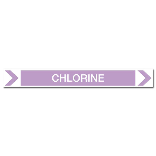 Pool/Spa - Chlorine (Right) - Pipe Marker Sticker