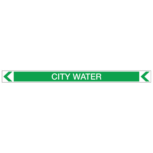 Pool/Spa - City Water (Left) - Pipe Marker Sticker