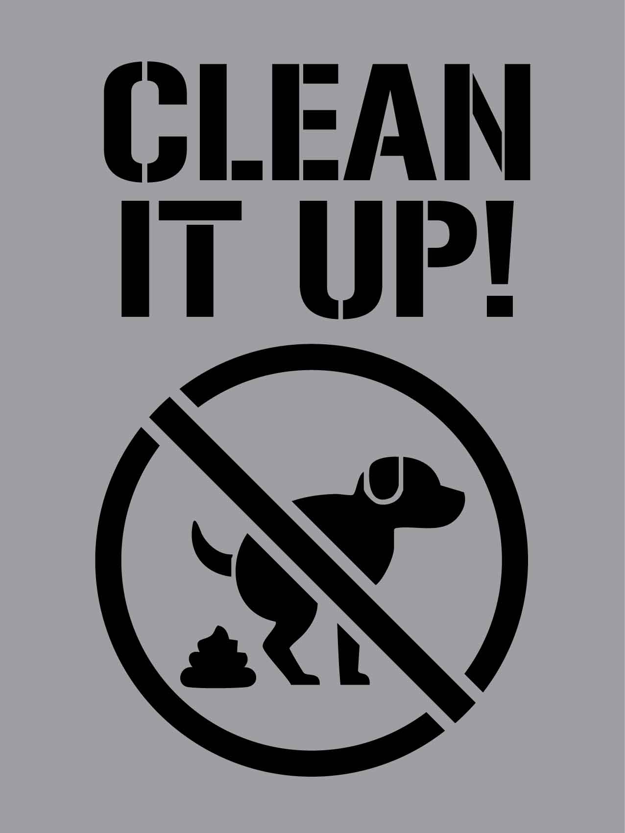 Clean It Up - Aluminium Composite Stencil