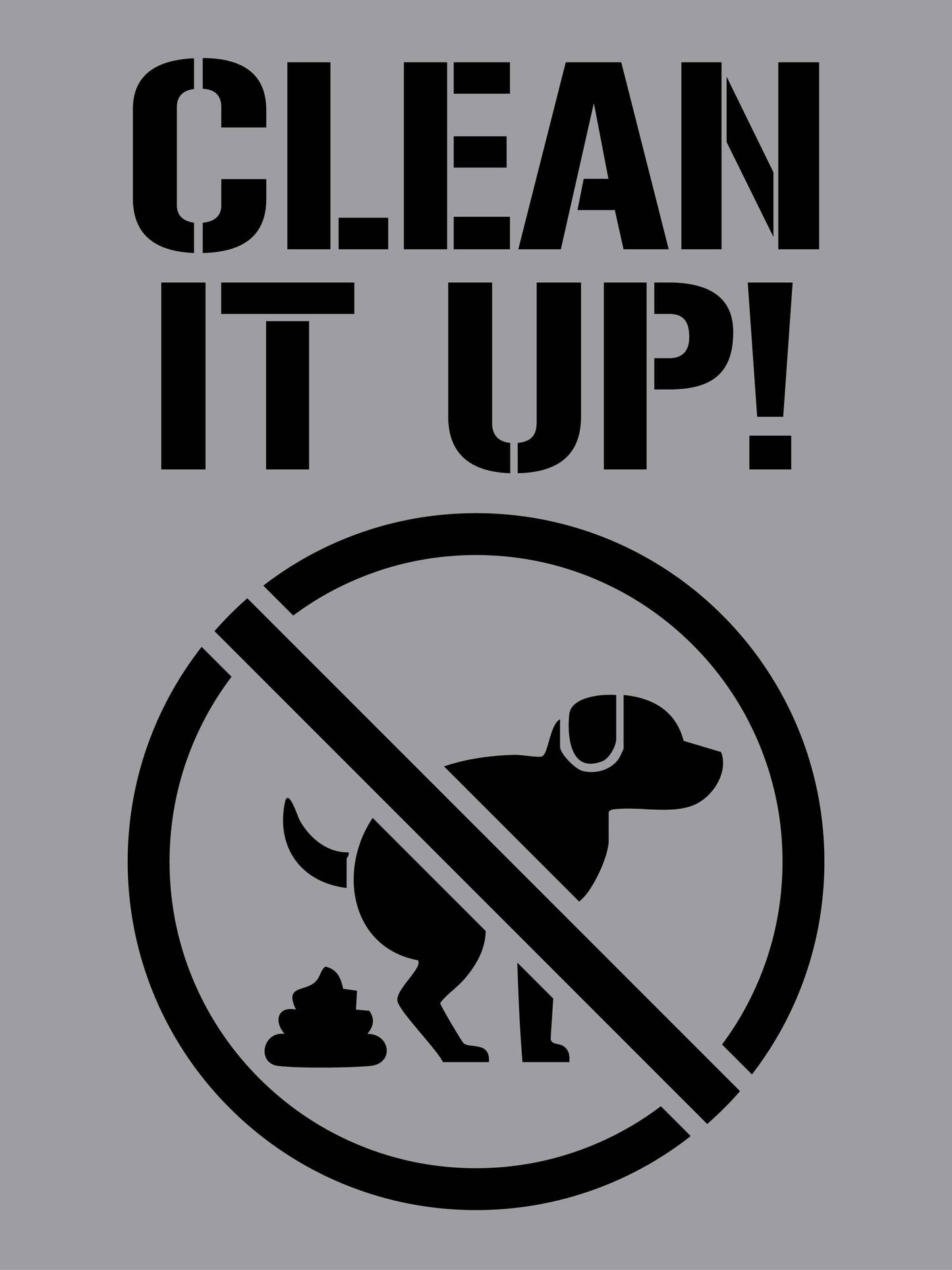 Clean It Up - Aluminium Composite Stencil