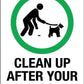 Clean Up After Your Dog Wheelie Bin Stickers