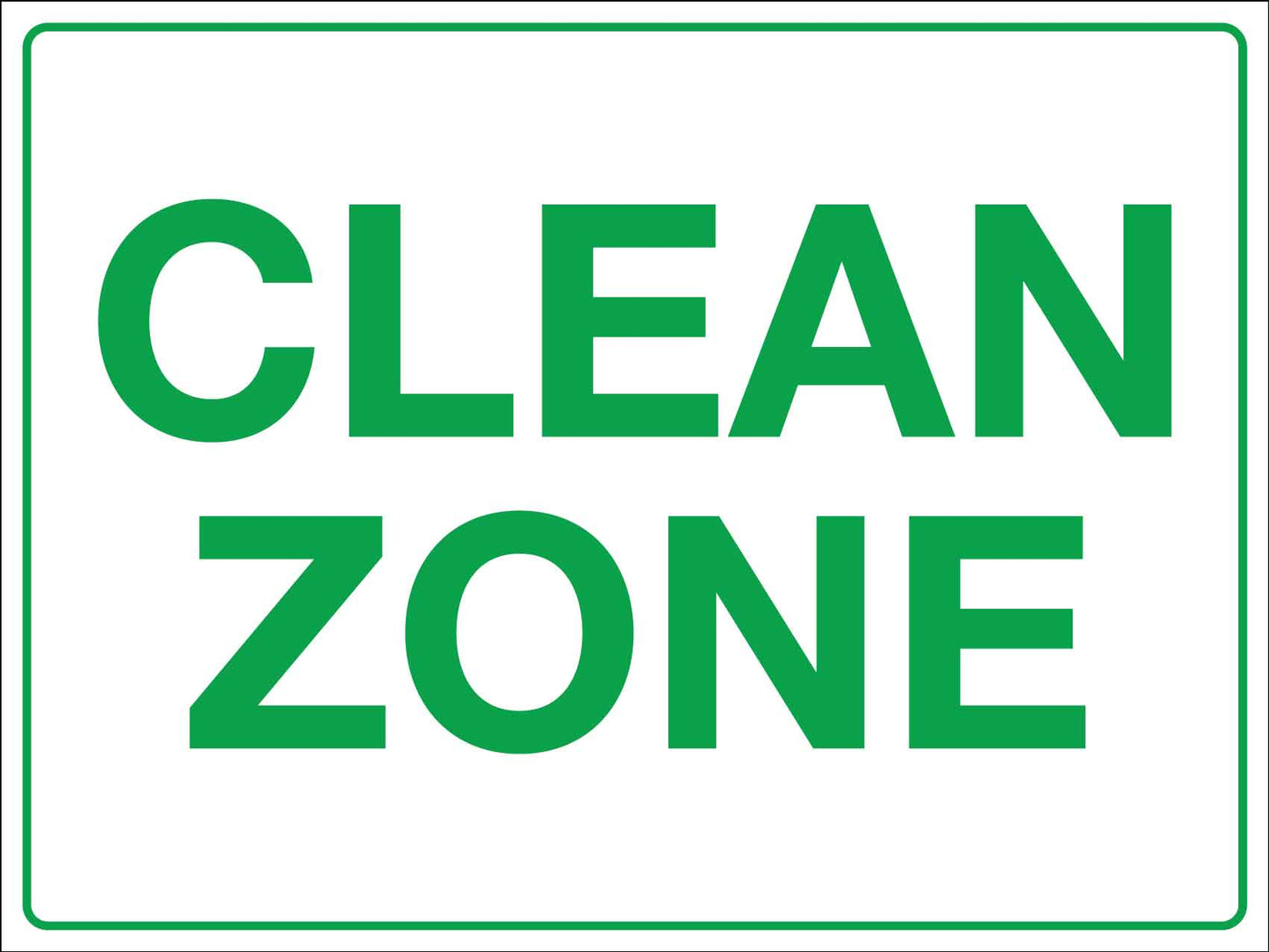 Clean Zone Sign