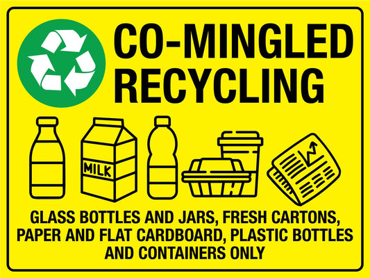 Co-mingled Recycling Sign