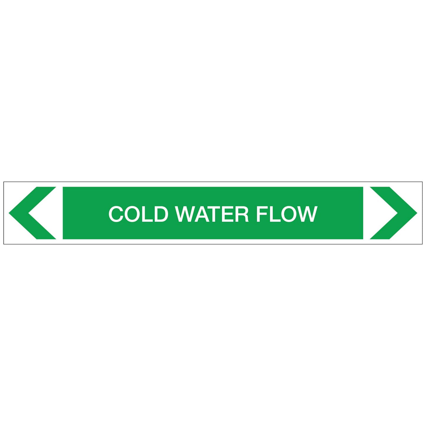 Water - Cold Water Flow - Pipe Marker Sticker