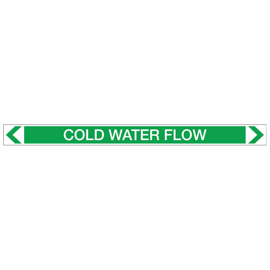 Water - Cold Water Flow - Pipe Marker Sticker