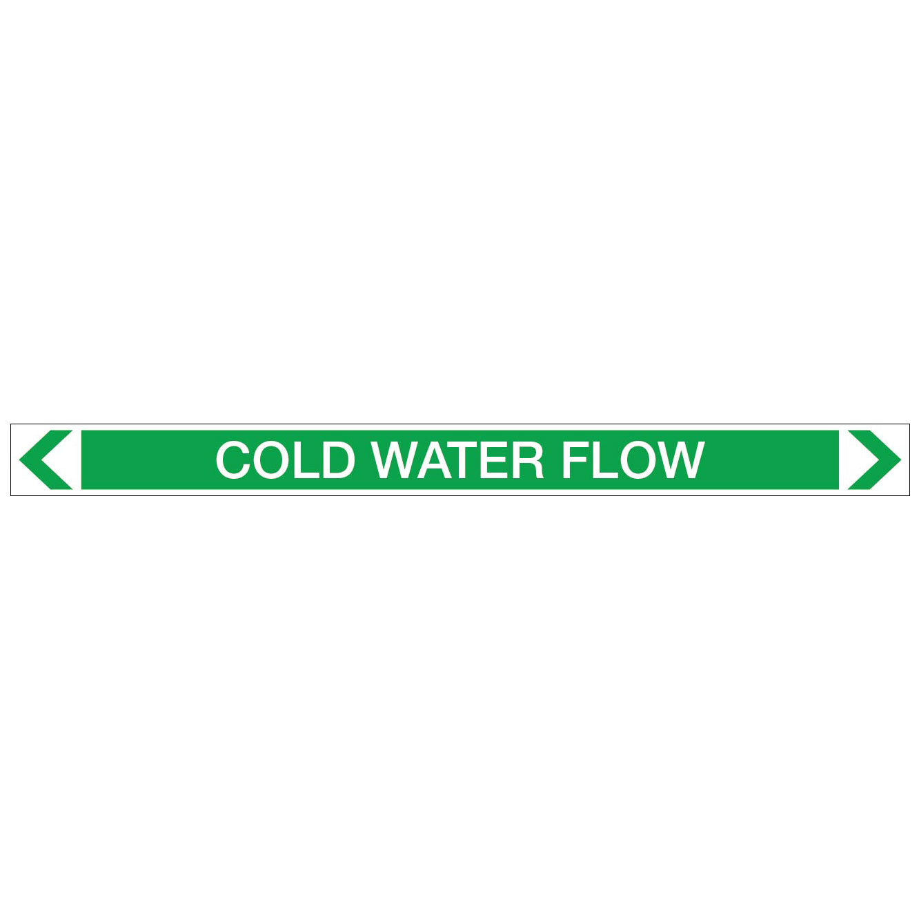 Water - Cold Water Flow - Pipe Marker Sticker