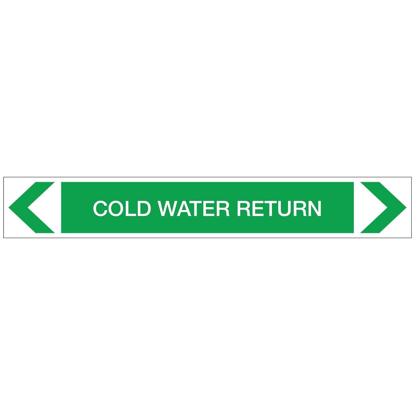 Water - Cold Water Return - Pipe Marker Sticker