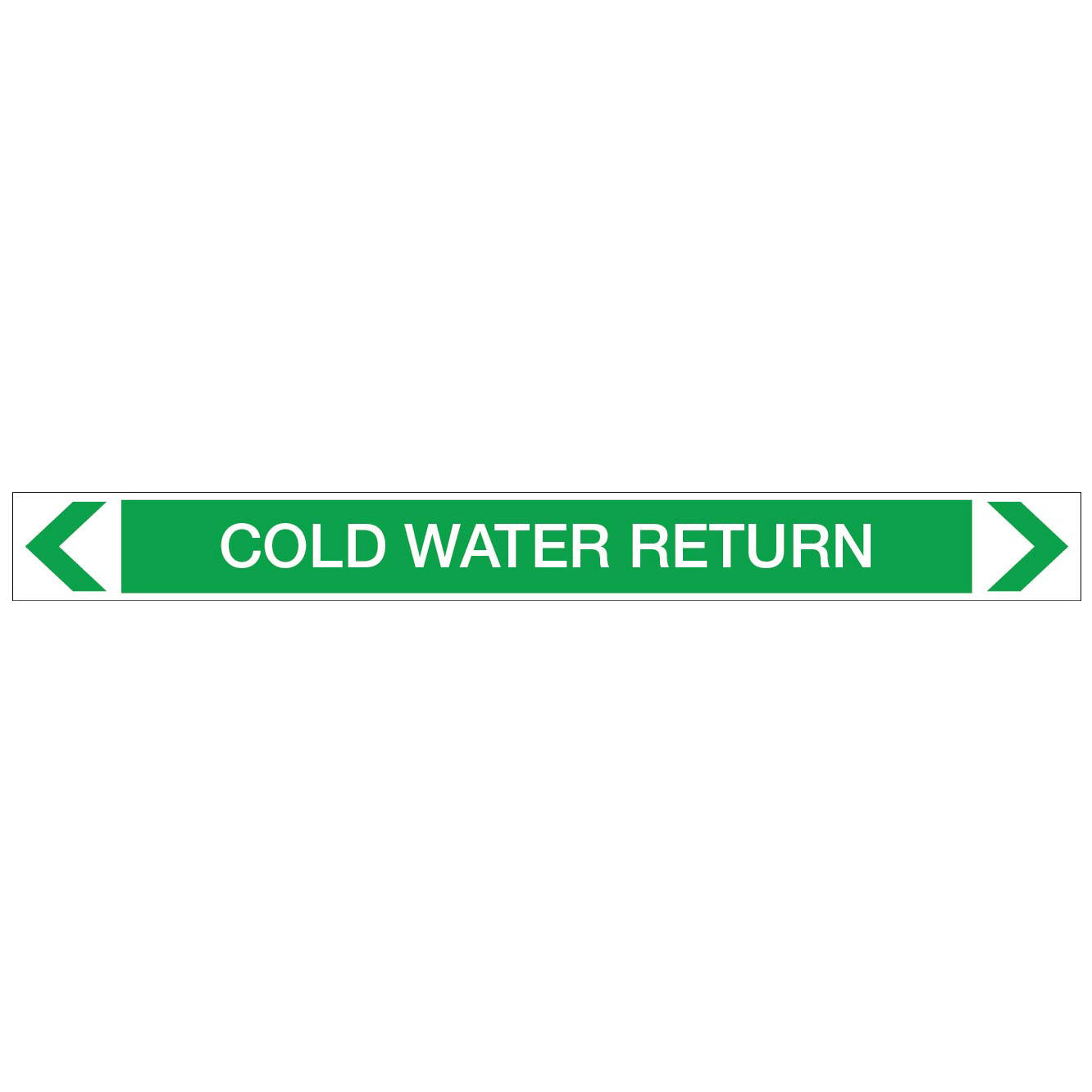 Water - Cold Water Return - Pipe Marker Sticker