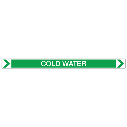 Pool/Spa - Cold Water (Right) - Pipe Marker Sticker