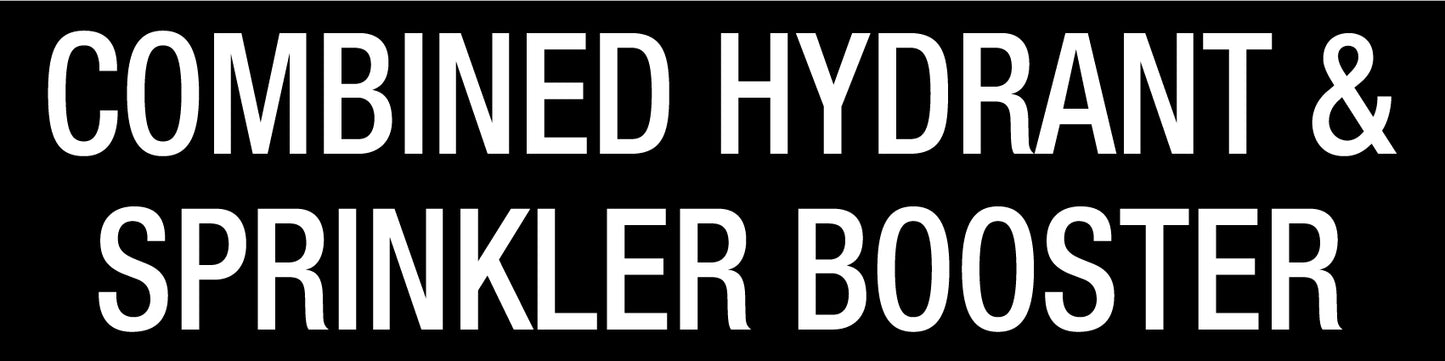 Combined Hydrant & Sprinkler Booster - Statutory Sign