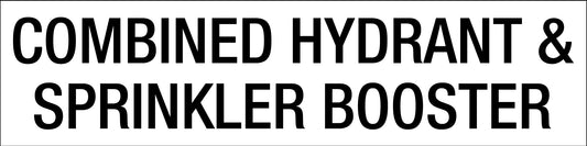 Combined Hydrant & Sprinkler Booster - Statutory Sign