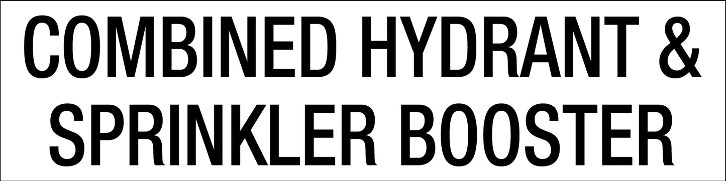 Combined Hydrant & Sprinkler Booster - Statutory Sign