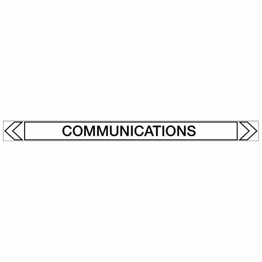 Communications - Communications  - Pipe Marker Sticker