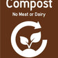 Compost No Meat or Dairy Wheelie Bin Stickers