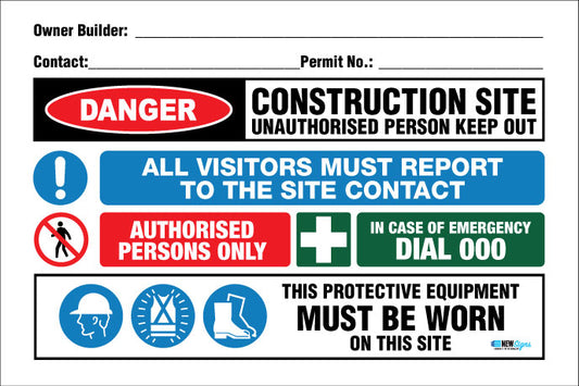 Construction Owner Builder Combination - Mesh Banner