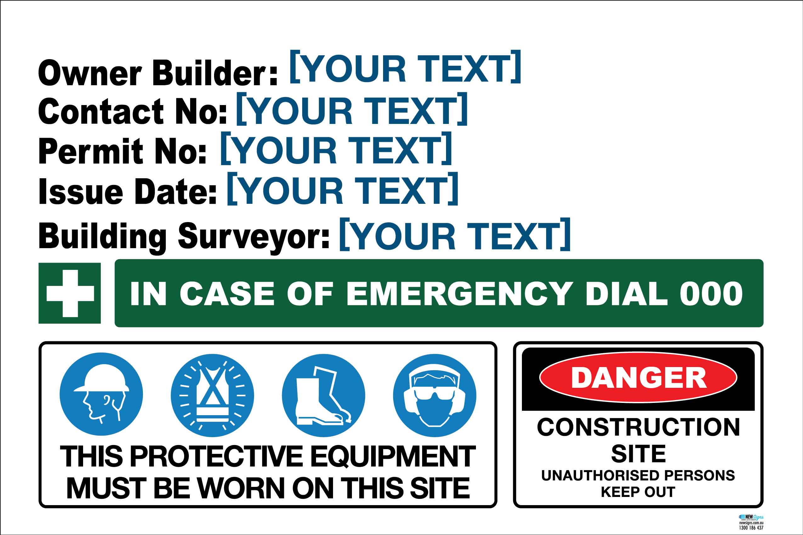 Construction Site Entry Signs & Building Site Entry Signage – New Signs