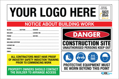 Construction Site Entry ACT Building - Mesh Banner