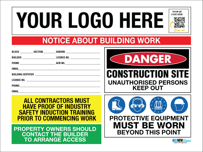 Construction Site Entry ACT Building - Mesh Banner