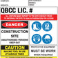 Construction Site Entry Building QLD QBCC Compliant Sign
