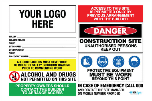 Construction Site Entry Building - Mesh Banner