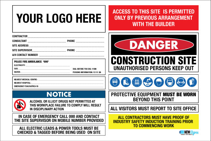 Construction Site Entry Civil - Mesh Banner