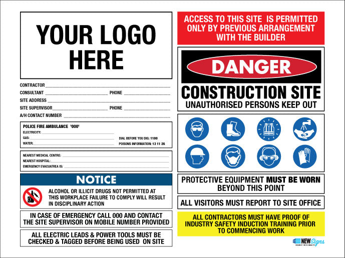 Construction Site Entry Civil - Mesh Banner