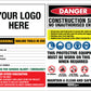 Construction Site Entry Danger Combination - Mesh Banner