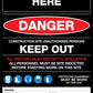 Construction Site Entry Danger PPE Keep Out Building Sign