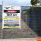 Construction Site Entry Danger and Test And Tag Sign