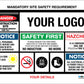 Construction Site Entry Mandatory Safety Requirement - Mesh Banner