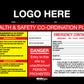 Construction Site Entry Sign Health and Safety Danger Co-Ordination Plan - Mesh Banner
