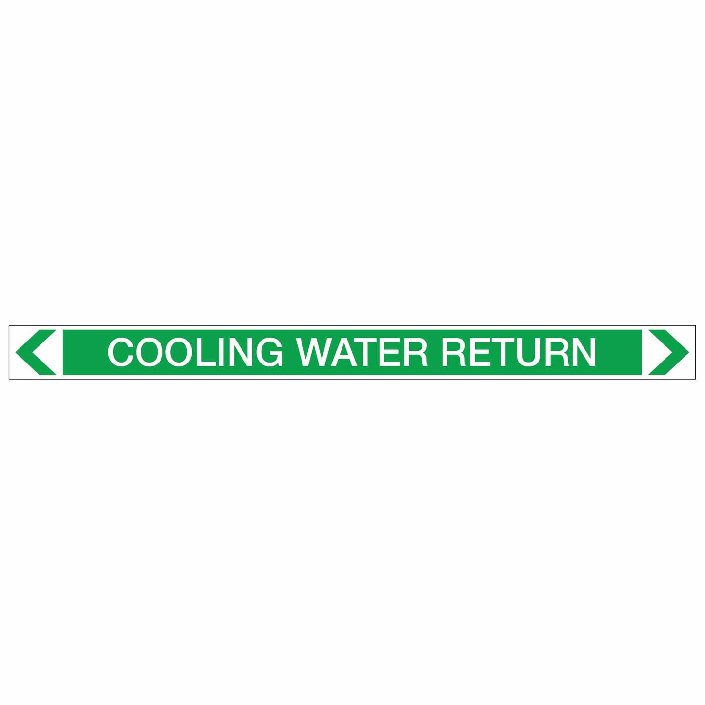 Water - Cooling Water Return - Pipe Marker Sticker